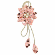 Load image into Gallery viewer, Pearl Charm Floral Tassel Hair Clip
