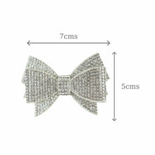 Load image into Gallery viewer, Set of 2 Crystal Bow Butterfly Hair Clips