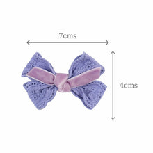 Load image into Gallery viewer, Set of 4 Fabric Butterfly Bow Hair Clips
