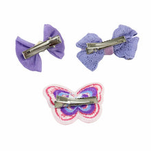 Load image into Gallery viewer, Set of 4 Fabric Butterfly Bow Hair Clips