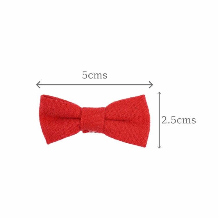 Set of 5 Fabric Resin Bow Hair Clips
