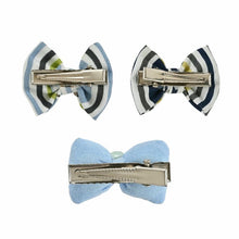 Load image into Gallery viewer, Set of 6 Fabric Bow Hair Clips