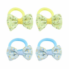 Load image into Gallery viewer, Set of 4 Fabric Bow Hair Ties