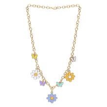 Load image into Gallery viewer, Floral Butterfly Multicharm Chain Necklace