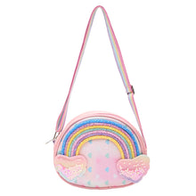 Load image into Gallery viewer, Rainbow Hearts Glitter Sequin Sling Bag - Light Pink
