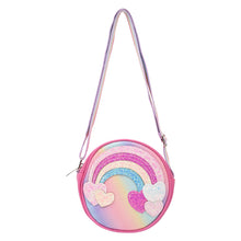 Load image into Gallery viewer, Rainbow Hearts Glitter Sling Bag - Pink