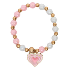 Load image into Gallery viewer, Heart Charm Beaded Bracelet