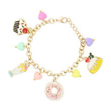 Load image into Gallery viewer, Donut Ice-Cream Multi-Charm Chain Bracelet