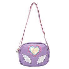Load image into Gallery viewer, Glitter Heart Sling Bag - Purple