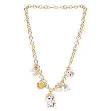 Load image into Gallery viewer, Unicorn Rainbow Multicharm Chain Necklace