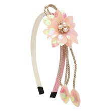 Load image into Gallery viewer, Floral Charm Tassel Hair Band
