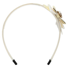 Load image into Gallery viewer, Floral Charm Glitter Bow Hair Band