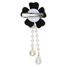 Load image into Gallery viewer, Glitter Pearl Floral Beaded Hair Clip