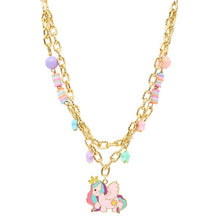 Load image into Gallery viewer, Unicorn Charm Layered Chain Necklace