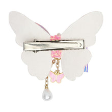 Load image into Gallery viewer, Floral Charm Butterfly Glitter Tassel Hair Clip