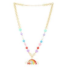Load image into Gallery viewer, Happy Rainbow Charm Necklace Bracelet Jewellery Set