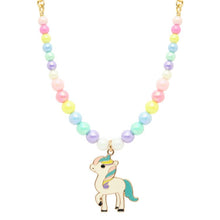 Load image into Gallery viewer, Unicorn Charm Beaded Chain Necklace