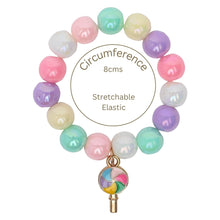 Load image into Gallery viewer, Rainbow Lollipop Charm Beaded Bracelet