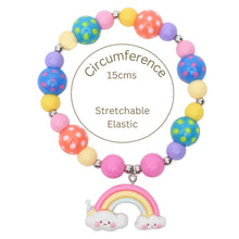 Load image into Gallery viewer, Rainbow Charm Necklace Bracelet Set
