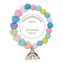 Load image into Gallery viewer, Unicorn Rainbow Charm Set of 2 Beaded Bracelets