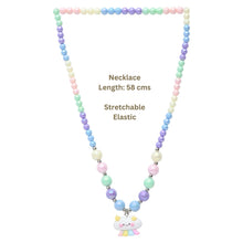 Load image into Gallery viewer, Smiley Cloud Charm Necklace Bracelet Set