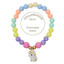 Load image into Gallery viewer, Unicorn Charm Necklace Bracelet Set