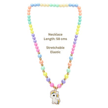 Load image into Gallery viewer, Unicorn Charm Necklace Bracelet Set