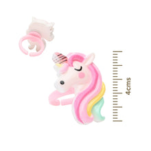 Load image into Gallery viewer, Unicorn Beaded Necklace Bracelet Finger Ring Hair Clip Jewellery Set