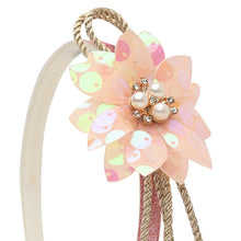 Load image into Gallery viewer, Floral Charm Tassel Hair Band