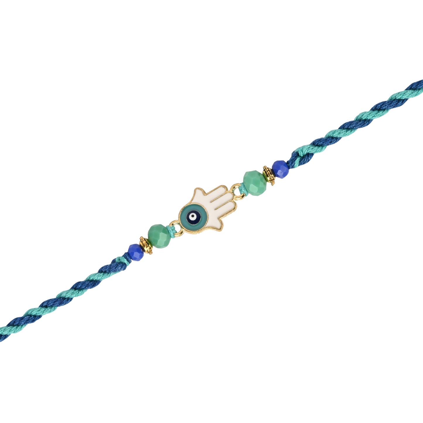 Evil Eye Bracelet Rakhi Set for Bhai Bhabhi