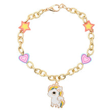 Load image into Gallery viewer, Unicorn Charm Necklace Bracelet Jewellery Set