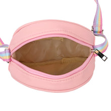 Load image into Gallery viewer, Rainbow Hearts Glitter Sling Bag - Light Pink