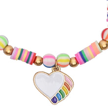 Load image into Gallery viewer, Heart Charm Necklace Bracelet Set
