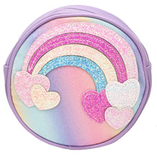 Load image into Gallery viewer, Rainbow Hearts Glitter Sling Bag - Purple