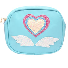 Load image into Gallery viewer, Glitter Heart Sling Bag - Blue