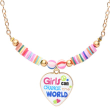 Load image into Gallery viewer, Heart Charm Necklace Bracelet Set