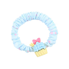 Load image into Gallery viewer, Ice-Cream Cake Charms Set of 2 Fabric Hair Ties