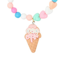 Load image into Gallery viewer, Set of 2 Ice-cream Hair Clips with Beaded Bracelet Combo