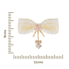 Load image into Gallery viewer, Christmas Floral Charm Bow Hair Clip
