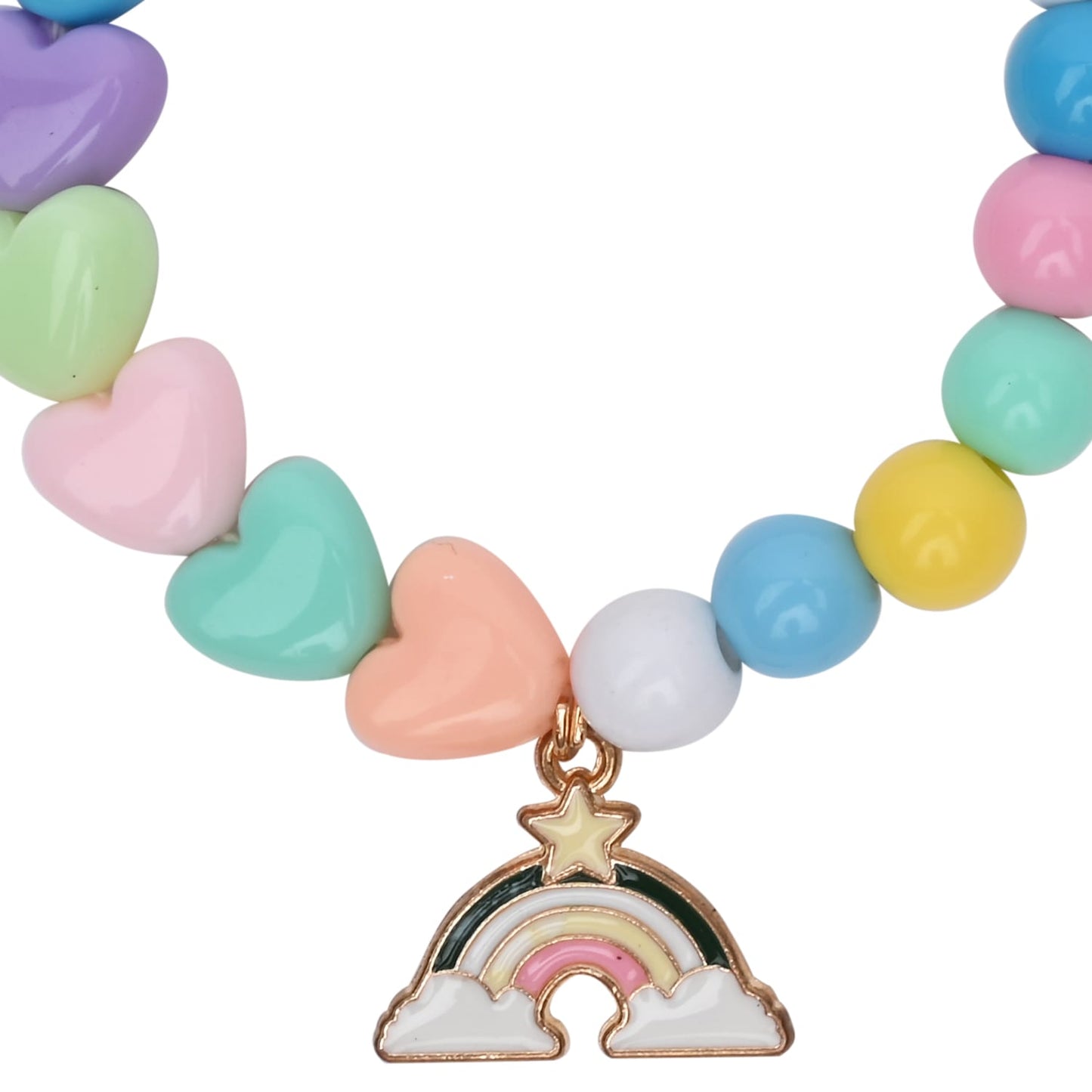 Unicorn Rainbow Charm Set of 2 Beaded Bracelets