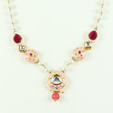 Load image into Gallery viewer, Meenakari Kundan Jewellery Set