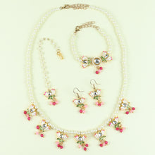 Load image into Gallery viewer, Meenakari Kundan Jewellery Set