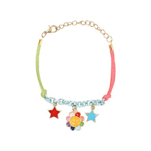 Load image into Gallery viewer, Multi-Charm Smiling Flower Bracelet