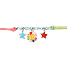Load image into Gallery viewer, Multi-Charm Smiling Flower Bracelet
