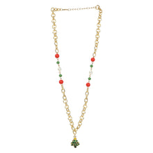 Load image into Gallery viewer, Christmas Tree Charm Jewellery Set Green::Red