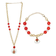 Load image into Gallery viewer, Santa Claus Christmas Bells Jewellery Set  Red::White