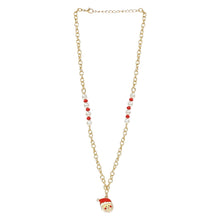 Load image into Gallery viewer, Snowman Christmas Necklace Red::White
