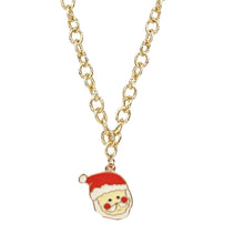 Load image into Gallery viewer, Snowman Christmas Necklace Red::White