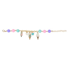 Load image into Gallery viewer, Ice-Cream Multi-Charms Bracelet - Pink & Purple