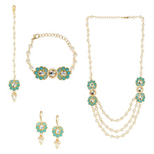 Load image into Gallery viewer, Kundan Stone Jewellery Set